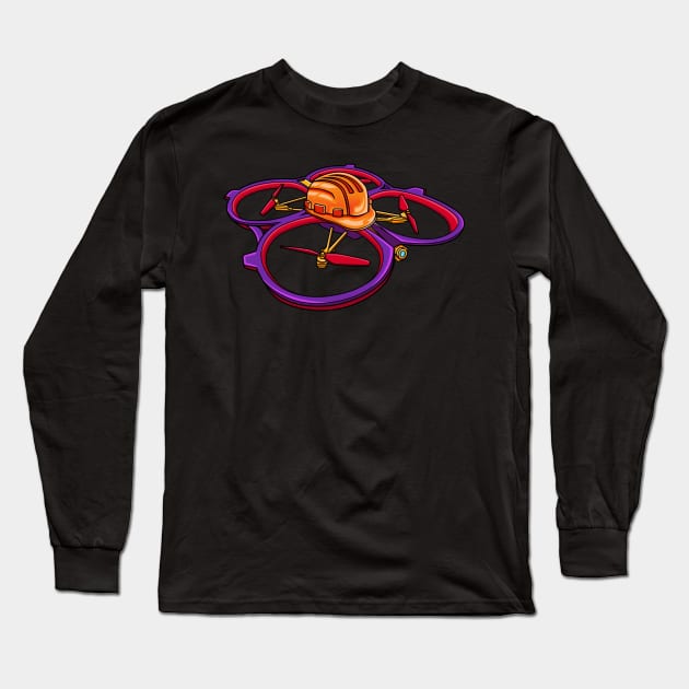 Drone #2 Made By Engineer Long Sleeve T-Shirt by Merch By Engineer